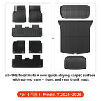 Model Y 25+ Juniper - Full TPE Mats + Carpet + Trunk Set (9 Pcs)