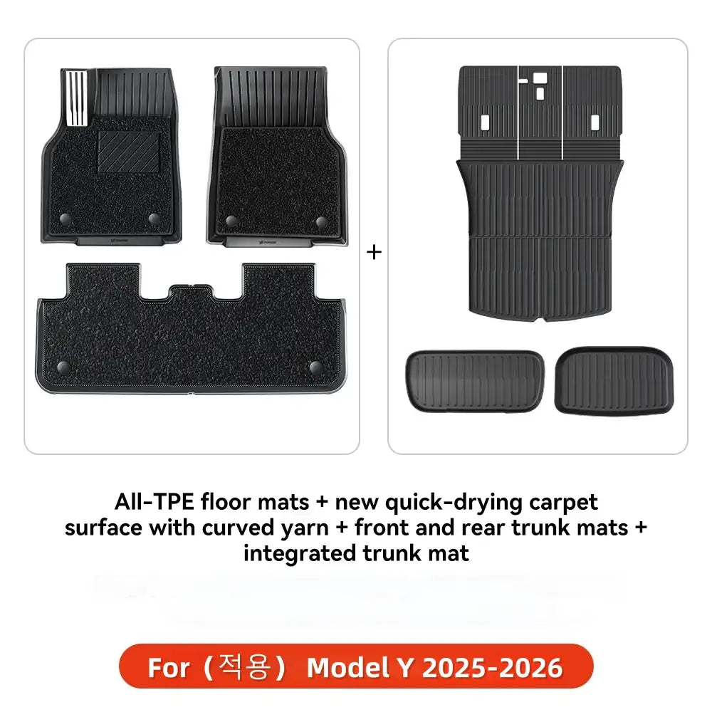 Model Y 25+ Juniper - TPE + Carpet + Full Trunk & Seat Back Set (9+ Pcs)